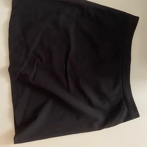 A line, black mini skirt